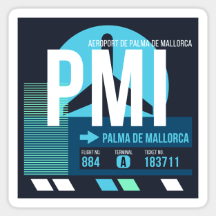 Palma de Mallorca (PMI) Airport // Sunset Baggage Tag Sticker